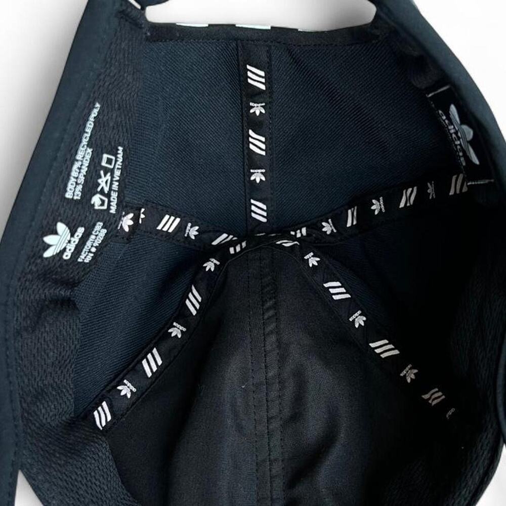 Adidas Originals Black Trefoil Hat Adjustable Strapback 3 Stripe Back Athletic - Picture 6 of 6